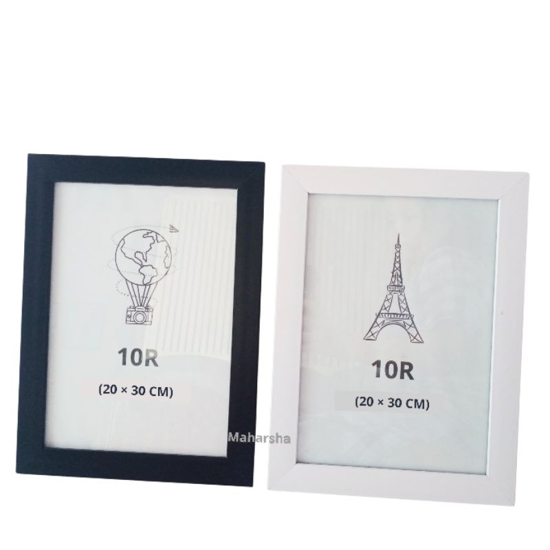 Jual Bingkai Foto Hitam Putih 10RS (20×30 cm) Pakai Kaca | Shopee Indonesia