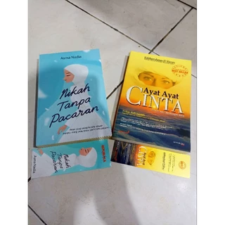 OBRAL BUKU MURAH ORIGINAL / NOVEL REMAJA / 1 PAKET 2 BUKU / AYAT-AYAT CINTA / NIKAH TANPA PACARAN / ROMANCE / DEWASA / FIKSI /