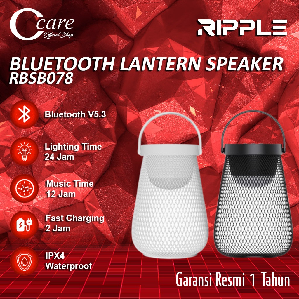 Jual 【NEW】Ripple TWS Speaker Bluetooth Lantern Speaker Portable With ...