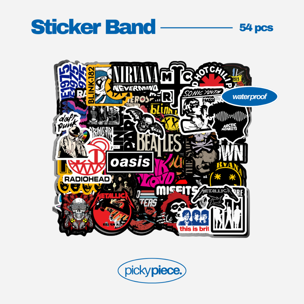 Jual Sticker Band Retro (Isi 50+ pcs) | Shopee Indonesia