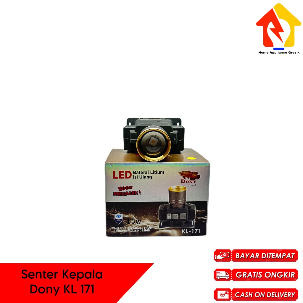Jual Senter Kepala Dony KL 171 ZOOM / Dony Senter Kepala KL171 (15 Watt ...