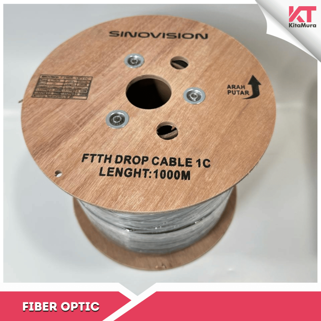 Jual Kabel DROPCORE FO 1000 Meter 1/2/4 Core 3 Seling Fiber Optic FTTH ...
