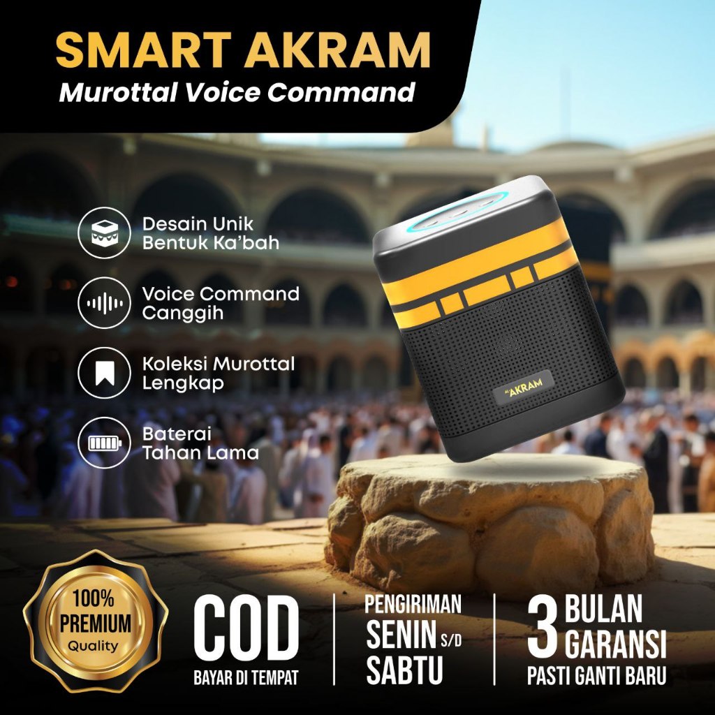 Jual BEST SELLER - SMART SPEAKER MUROTTAL VOICE COMMAND SPIKER SMART ...