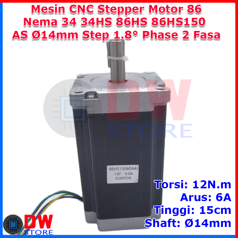 Jual Stepper Motor 86 86HS Nema34 Nema 34 34HS Stepping CNC Milling ...