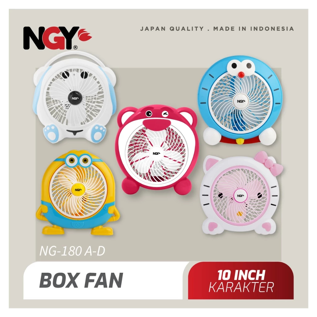 Jual NAGOYA NG-180 Kipas Angin Karakter Kecil 10 inch / Portable Mini ...