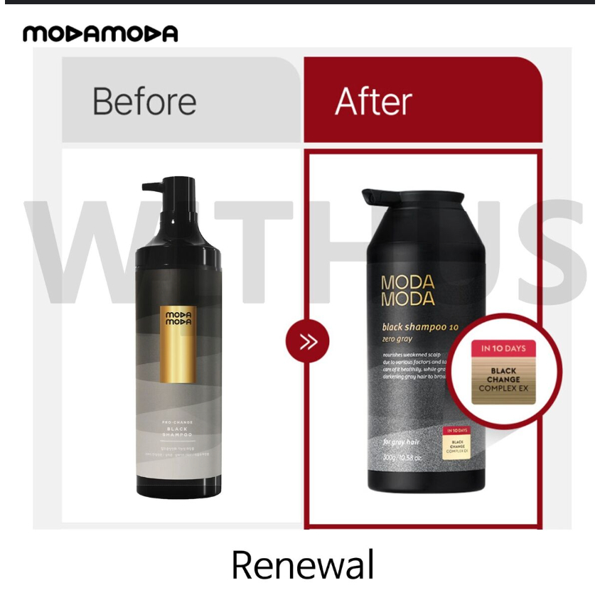 Jual MODAMODA Moda Moda Pro Change Zero GrayBlack Shampoo 300g NO BOX ...