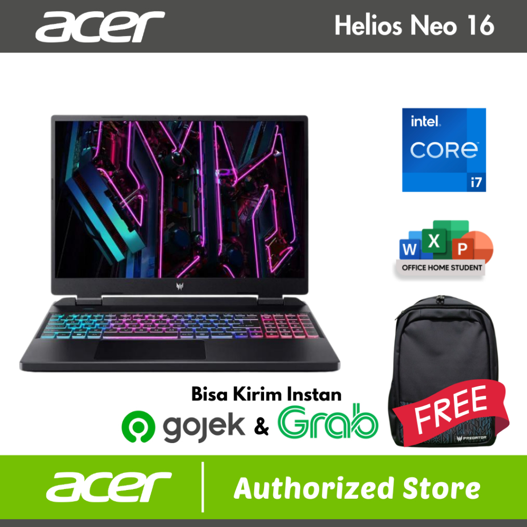 Jual ACER HELIOS NEO 16 PHN16 71 72DN I7 13700HX 16GB 1TB RTX4060 16 ...