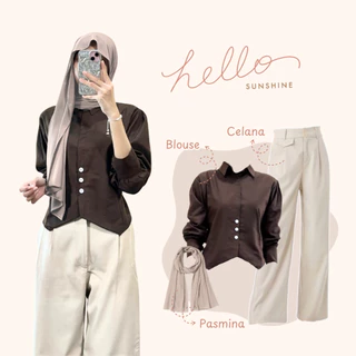 Setelan Hijab Wanita 3in1 Stylish Nyaman Seharian