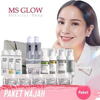 MS GLOW PAKET WAJAH bonus produk & pouch