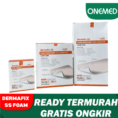 Jual DERMAFIX SS FOAM DRESSING NON ADHES PAD 10X10CM 5X5CM ONEMED PER ...