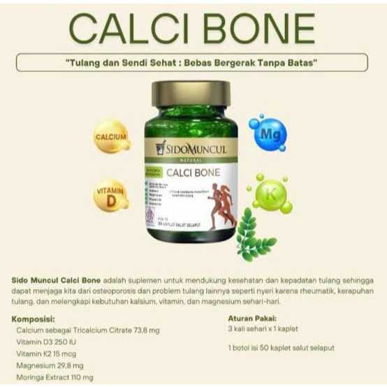 Jual Calci Bone Sidomuncul isi 50 kapsul / calcibone sidomuncul ...