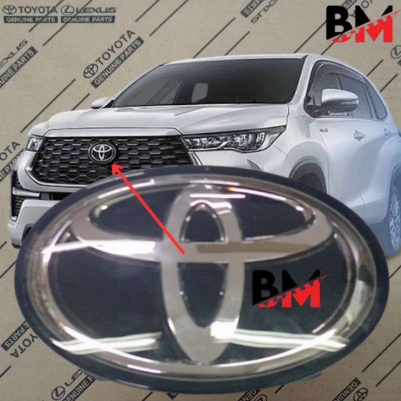 Jual Logo Emblem Grill Radiator Innova Zenix Hybrid Q Original Glossy ...