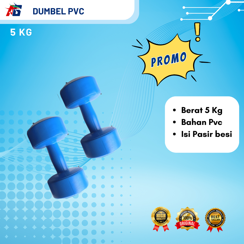 Jual Dumbell Plastik / Dumble PVC / Barbell Plastik 5kg | Shopee Indonesia