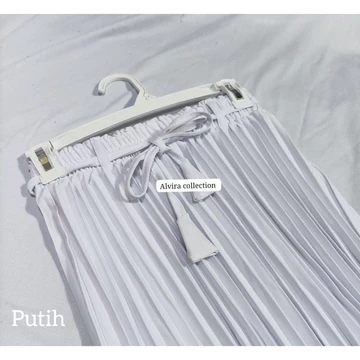 Rok Plisket Premium Wanita Khosibo Crepe Mayung Panjang