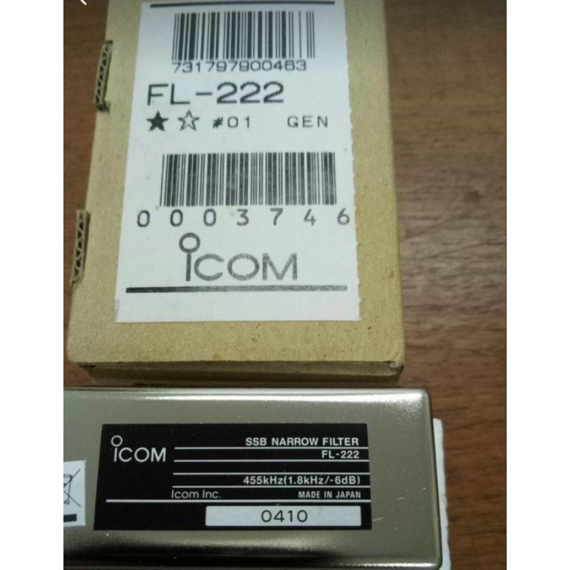 Jual ICOM FL222 SSB NARROW FILTER 455kHz ( 1.8kHz/-6dB) ORIGINAL ...