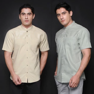 Casella Baju Koko Pria Lengan Pendek | Baju Koko Hassan Horizontal
