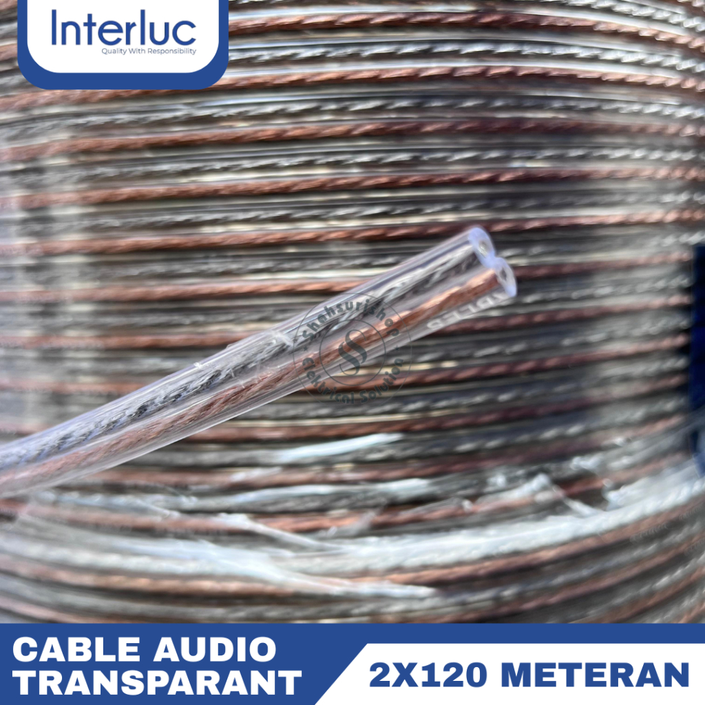 Pièces d'éclairage : Câble transparent 2 conducteurs plat double isolation - 2 x