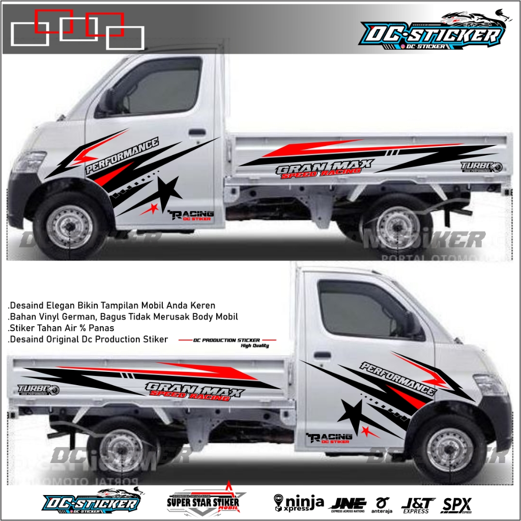 Jual Stiker List Body Granmax 1.5 pick up/ Sticker grand max pickup ...