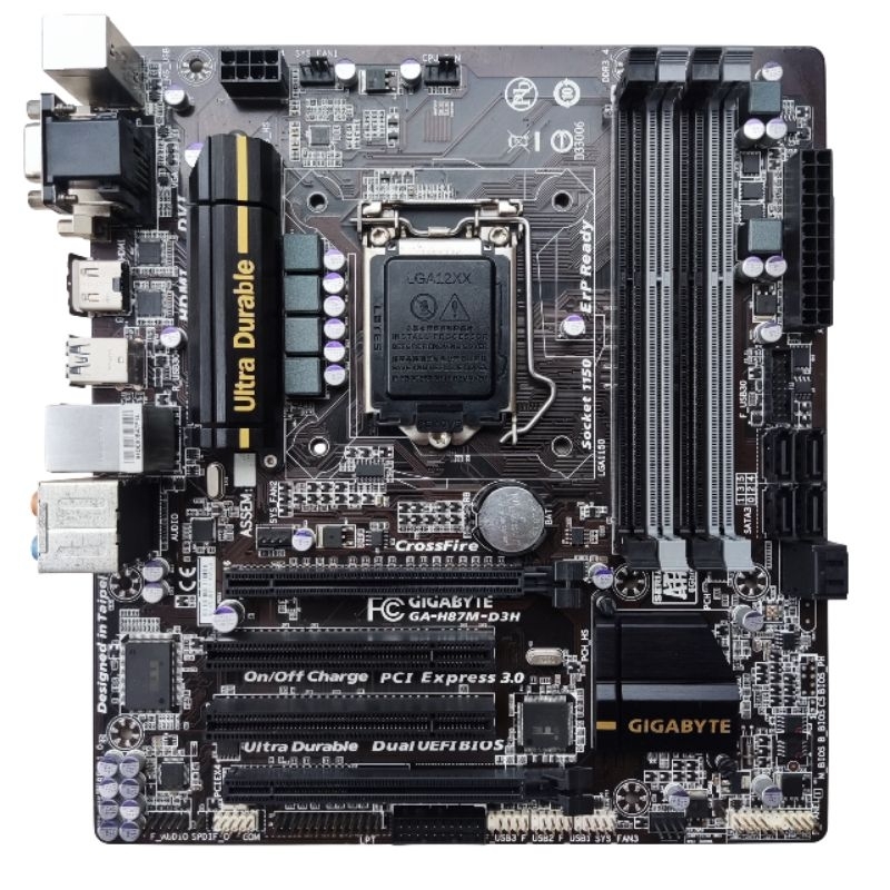 Jual MOTHERBOARD GIGABYTE H87M-D3H LGA 1150 DDR3 GEN 4 | Shopee Indonesia