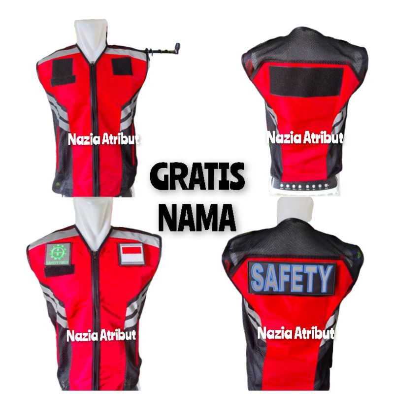 Jual Rompi Safety Merah / Rompi Pengaman Tebal / Bahan Taslan | Shopee ...