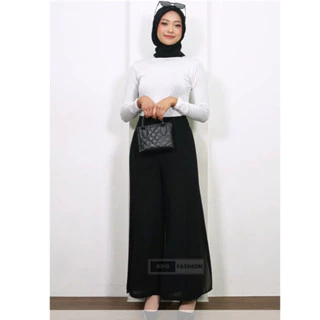 Celana Kulot Lurus Ameera Kulot Layer Kanan Kiri Celana Kulot Bahan Ceruti