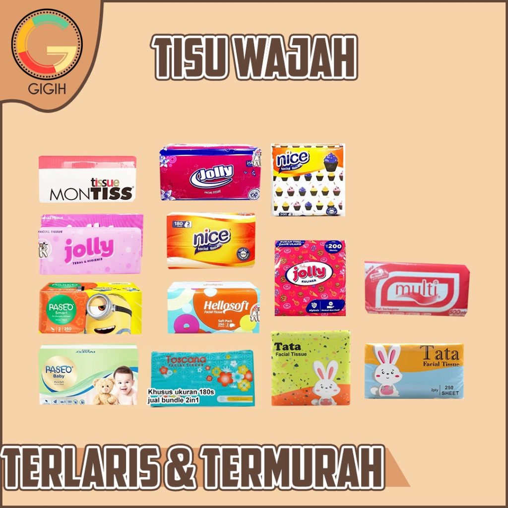 Jual TISU WAJAH / TISU PEMBERSIH WAJAH MURAH ISI 150 - 250 SHEET