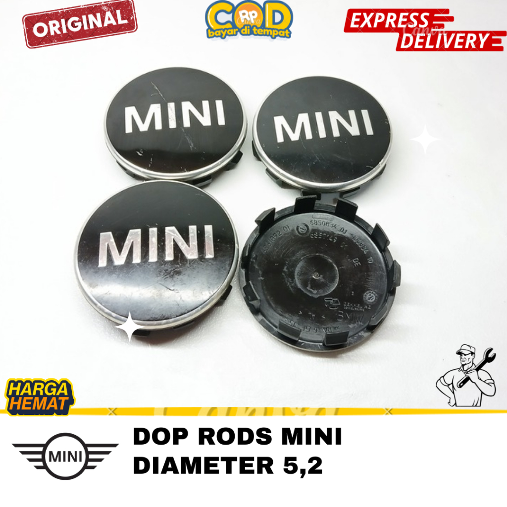 Jual DOP RODA/ TUTUP VELG MINI COOPER 5,2 CM ORIGINAL ( harga satuan ...