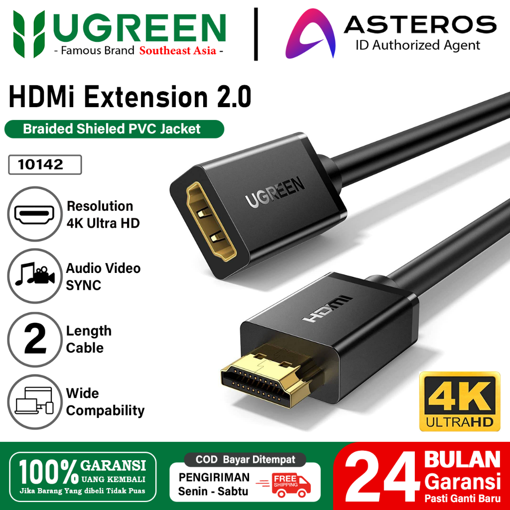 Jual UGREEN Kabel HDMI Extension Perpanjangan HDMI Male to Female ...