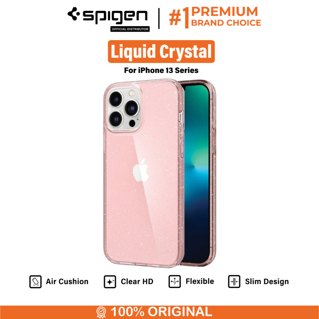 Case iPhone 13 Pro Max 13 Mini Spigen Liquid Crystal Clear TPU Casing