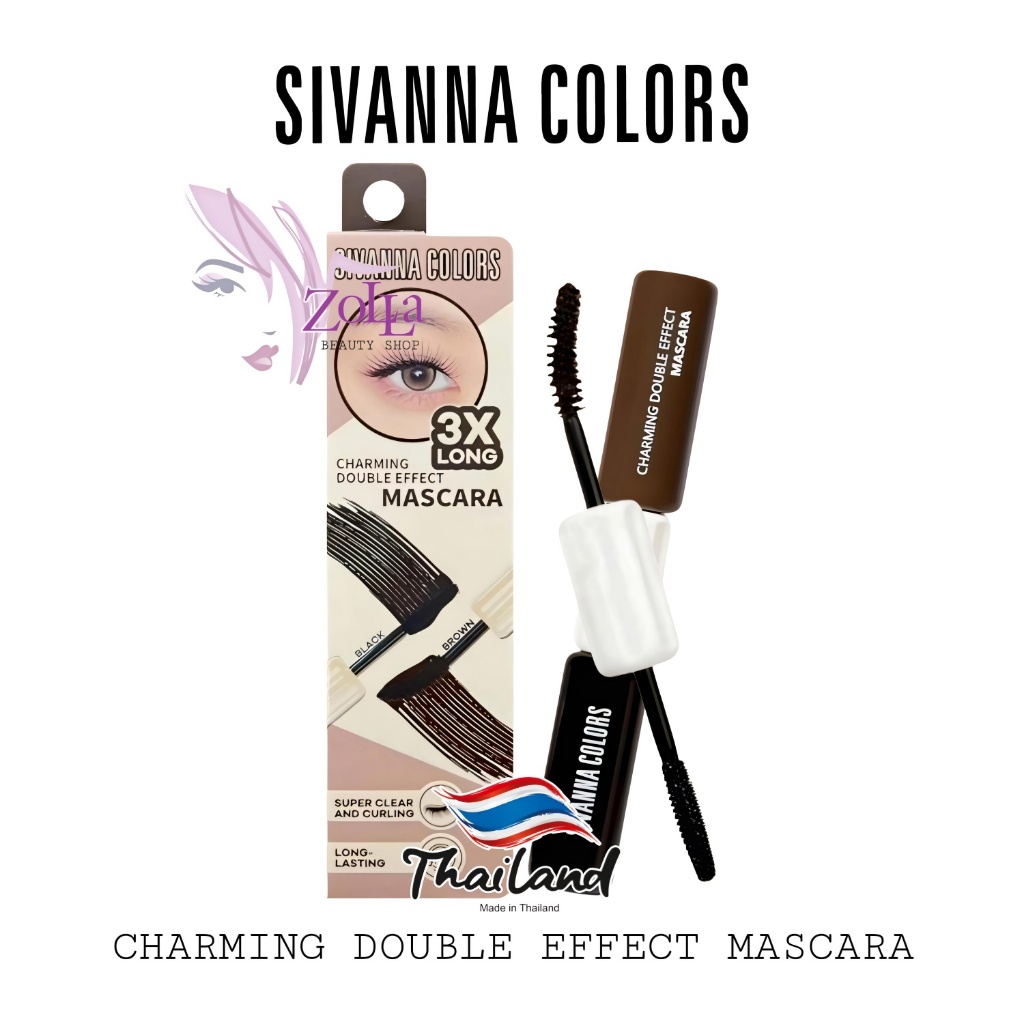 Jual SIVANNA COLORS CHARMING DOUBLE EFFECT MASCARA 3X LONG 15g ...
