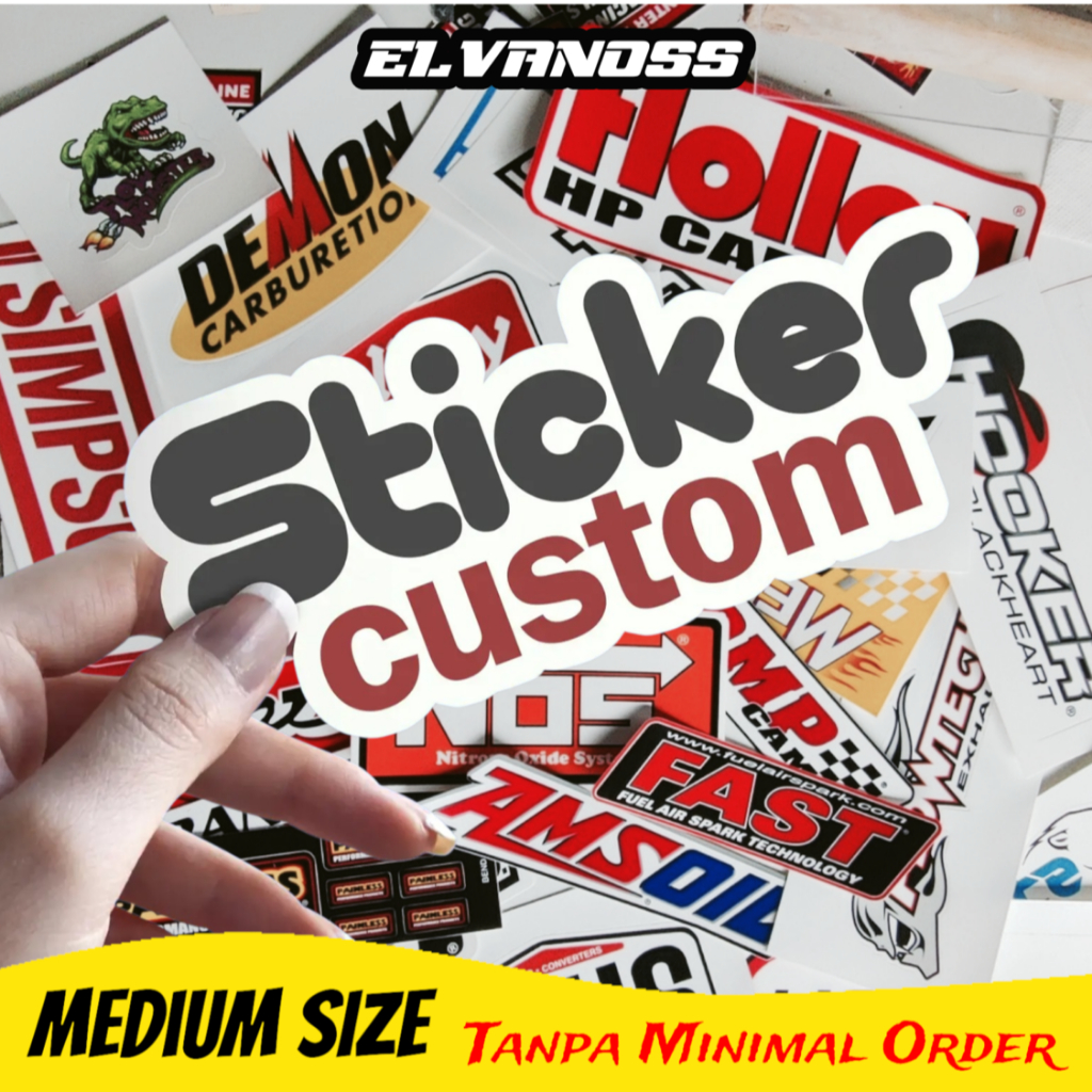 Jual CUSTOM STICKER MOTOR MOBIL MEDIUM SIZE TANPA MINIMAL ORDER ...