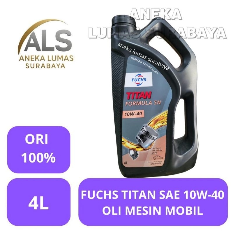 Jual Fuch Titan 10w-40 Oli Mesin Mobil Bensin 4L Original | Shopee ...