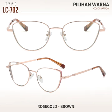 Colore.In Kacamata Cat Eye Photocromic Anti Radiasi Minus Fashion Wanita LC702 WB601 WB605 WB612