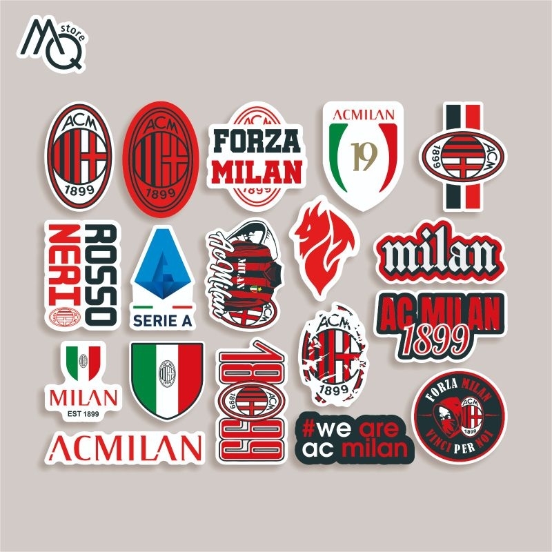 Jual Stiker pack AC MILAN (18pcs)-PREMIUM STIKER | Shopee Indonesia