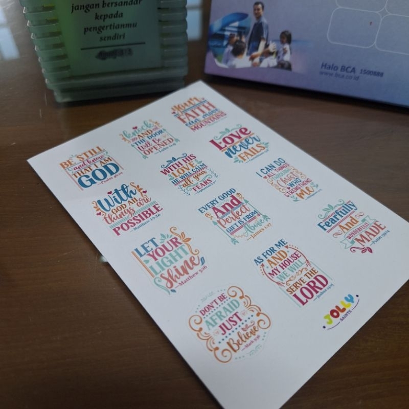 Jual Sticker ayat alkitab rohani kristen katolik | Shopee Indonesia