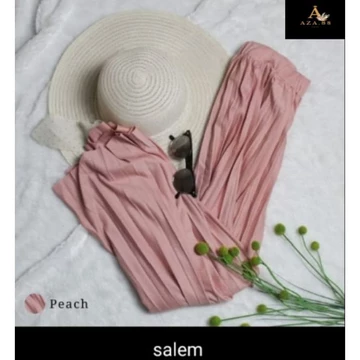 Rok Plisket Wanita Panjang Rok A Line Bahan Lembut Flowing All Size Tidak Menerawang