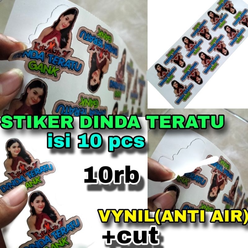 Jual STIKER DINDA TERATU ISI 10 PCS BAHAN VYNIL(ANTI AIR) | Shopee ...