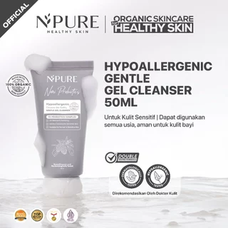 NPURE Cleanser Gel Noni Mini 50ML / Cleanse Me Softly / Gentle Skin Cleanser / Pembersih Wajah Hypoallergenic / Sensitive Approved / Eczema / Semua Jenis Kulit / ph Balance / Travel Size