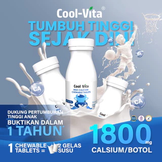 Calcium chewable untuk Anak 3 Botol Isi 90 Coolvita – Bantu Tumbuh Tinggi & Kuat Sejak Dini | Vitamin Kalsium Rasa Enak untuk Tulang & Pertumbuhan | Kalsium Anak agar Tulang Kuat | Gummy untuk Tinggi Badan Anak | Multivitamin Anak Lengkap