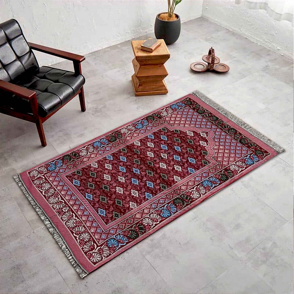 Sajadah Travelling Dewasa Ukuran Medium 53 cm x 100 cm Bahan Polister Mudah Di Bawa Pergi