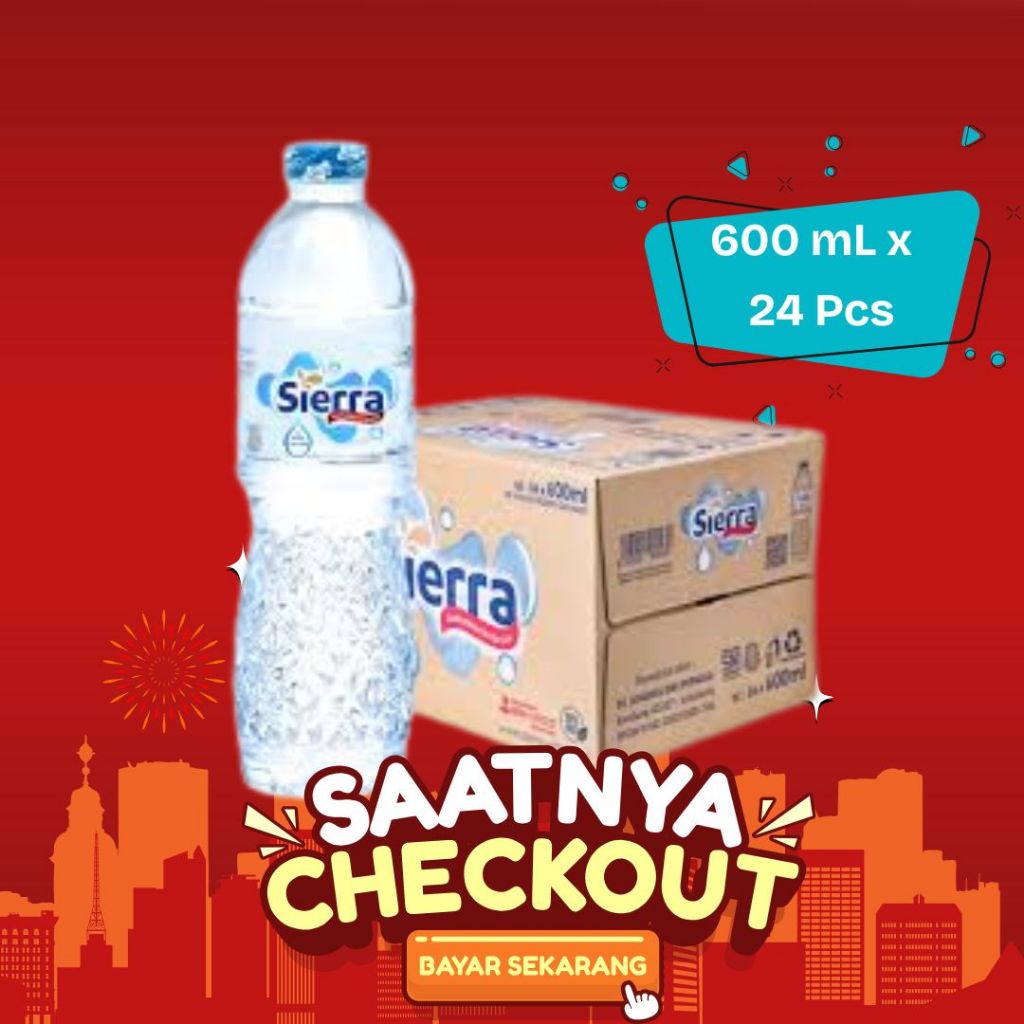 Jual SIERRA COMPACT MINERAL WATER 600ML 1 DUS ISI 24PCS | Shopee Indonesia