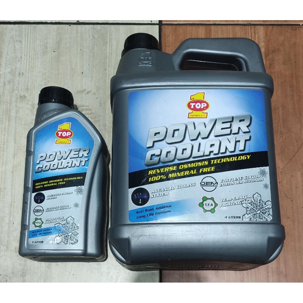 Jual TOP1 Radiator Coolant Warna Biru (Blue) Kemasan 1 Liter & 4 Liter ...