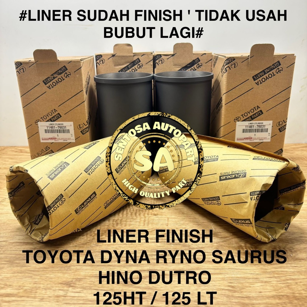 Jual LINER SET FINISH 125HT / 125LT ( MODEL RATA ) TOYOTA DINA DYNA ...