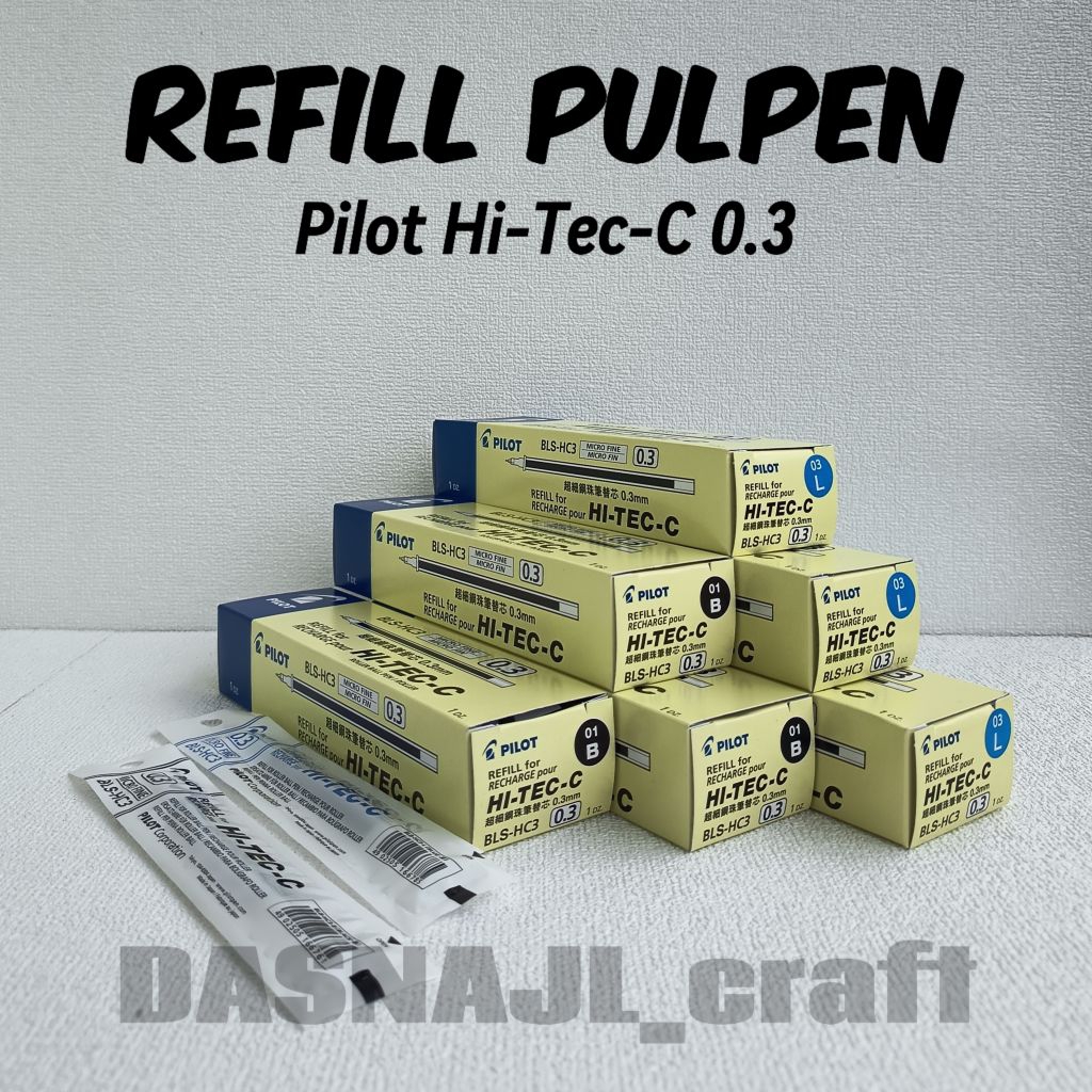Jual ( 1 pcs ) Refill Pulpen Hi Tec C 0.3 Pilot Isi Hitec C Isi Hi Tech ...