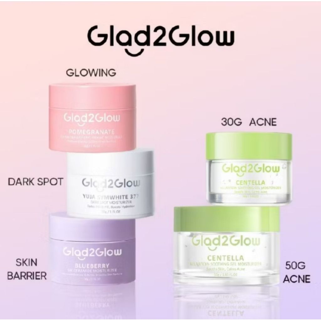 Jual Glad2Glow Moisturizer Series | Centella | Retinol | Kiwi Acid ...
