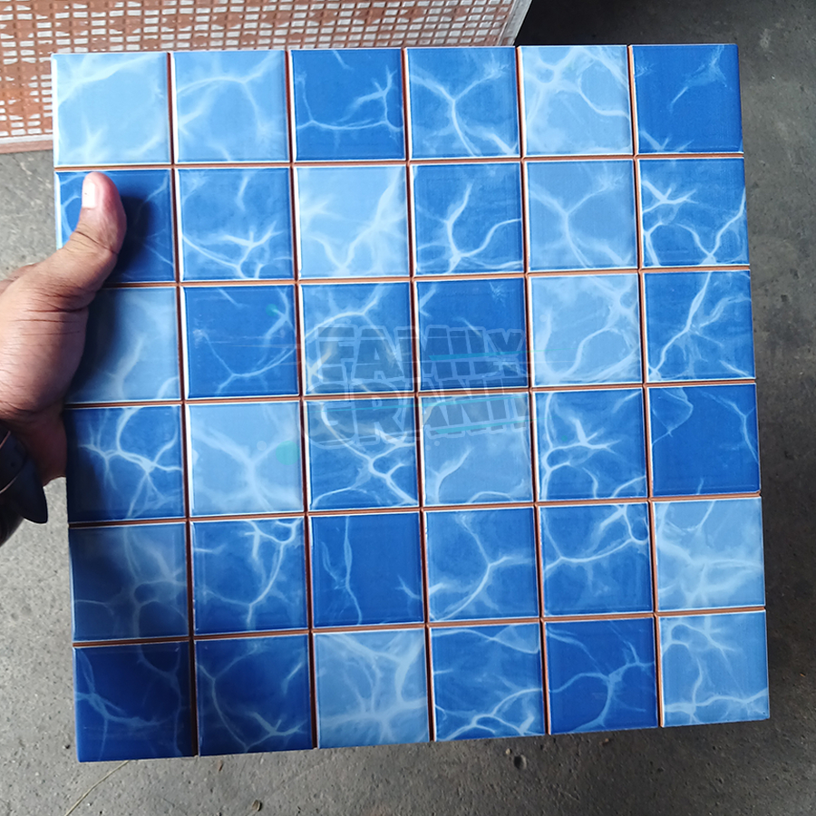 Jual Keramik Kolam Renang 30x30 Atena Tiles Medium Blue Motif Mozaik ...