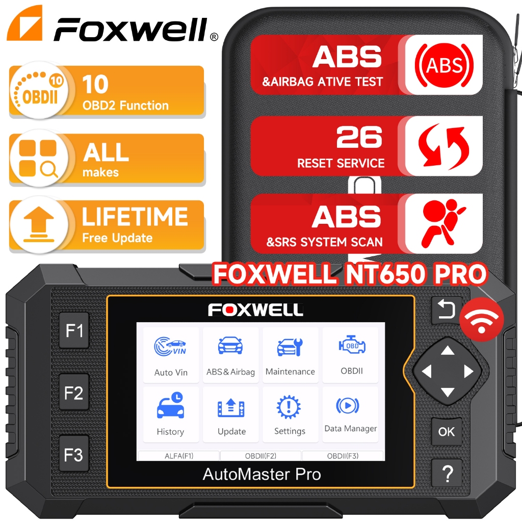 Jual FOXWELL NT650 Pro OBD2 Scanner Otomotif SAS A / F OIL EPB BRT TPS ...