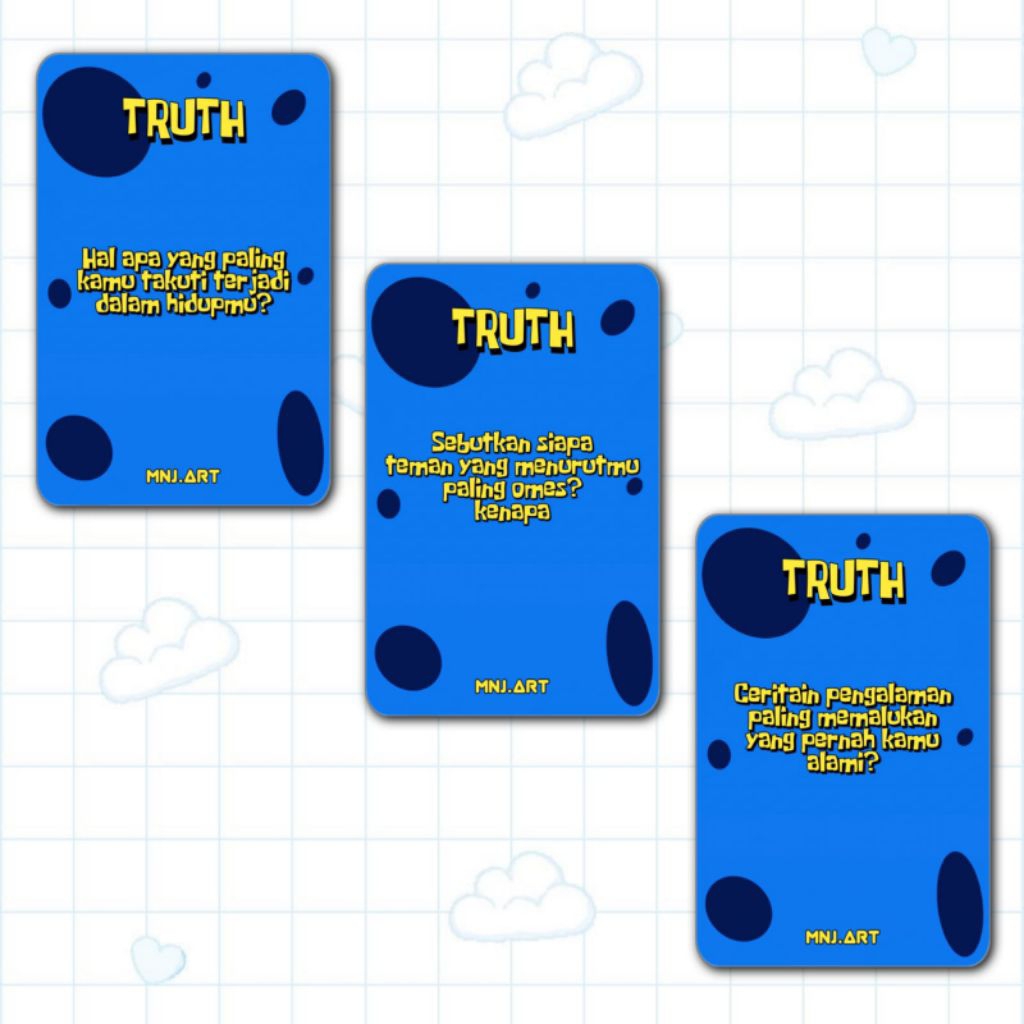 Jual Kartu permainan Truth or Dare kartu Berhadiah Gelang Korea ...