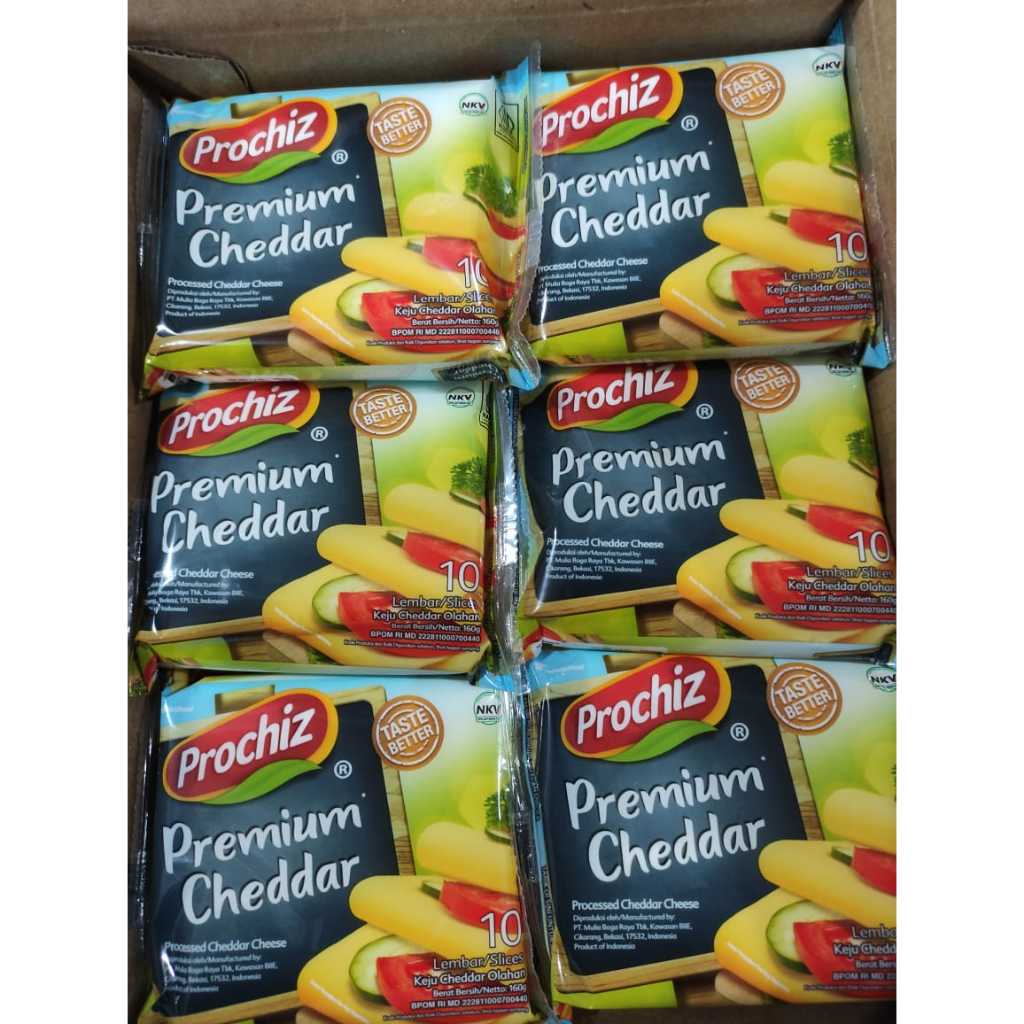 Jual KEJU PROCHIS PREMIUM CHEDDAR ISI 10 LEMBAR SLICES | Shopee Indonesia