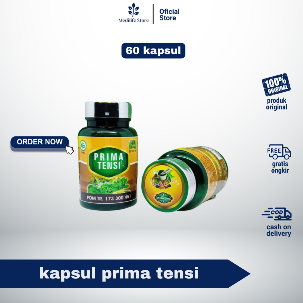 Jual KAPSUL PRIMA TENSI SUPER PRIMA - 60 kapsul herbal tekanan darah ...